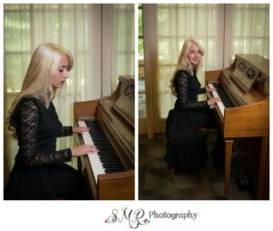 high school senior girl, piano
