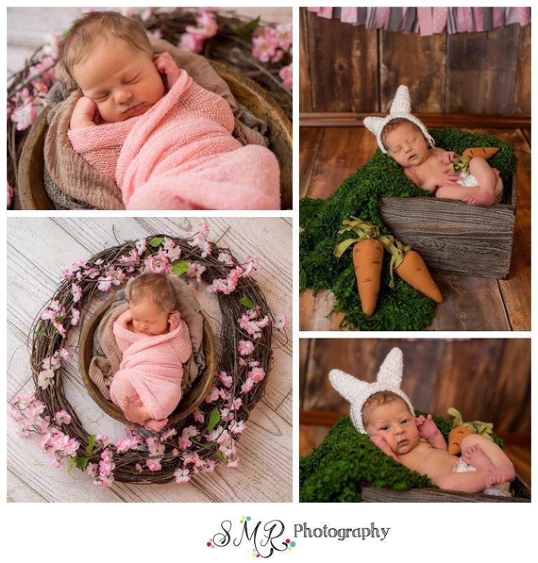 baby girl, bunny, rabbit, pink, flowers